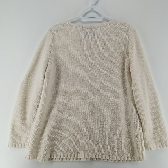 Penmans Sweater Women's Medium White Cable knit Soft V-Neck Long Sleeve Winter - Picture 4 of 8